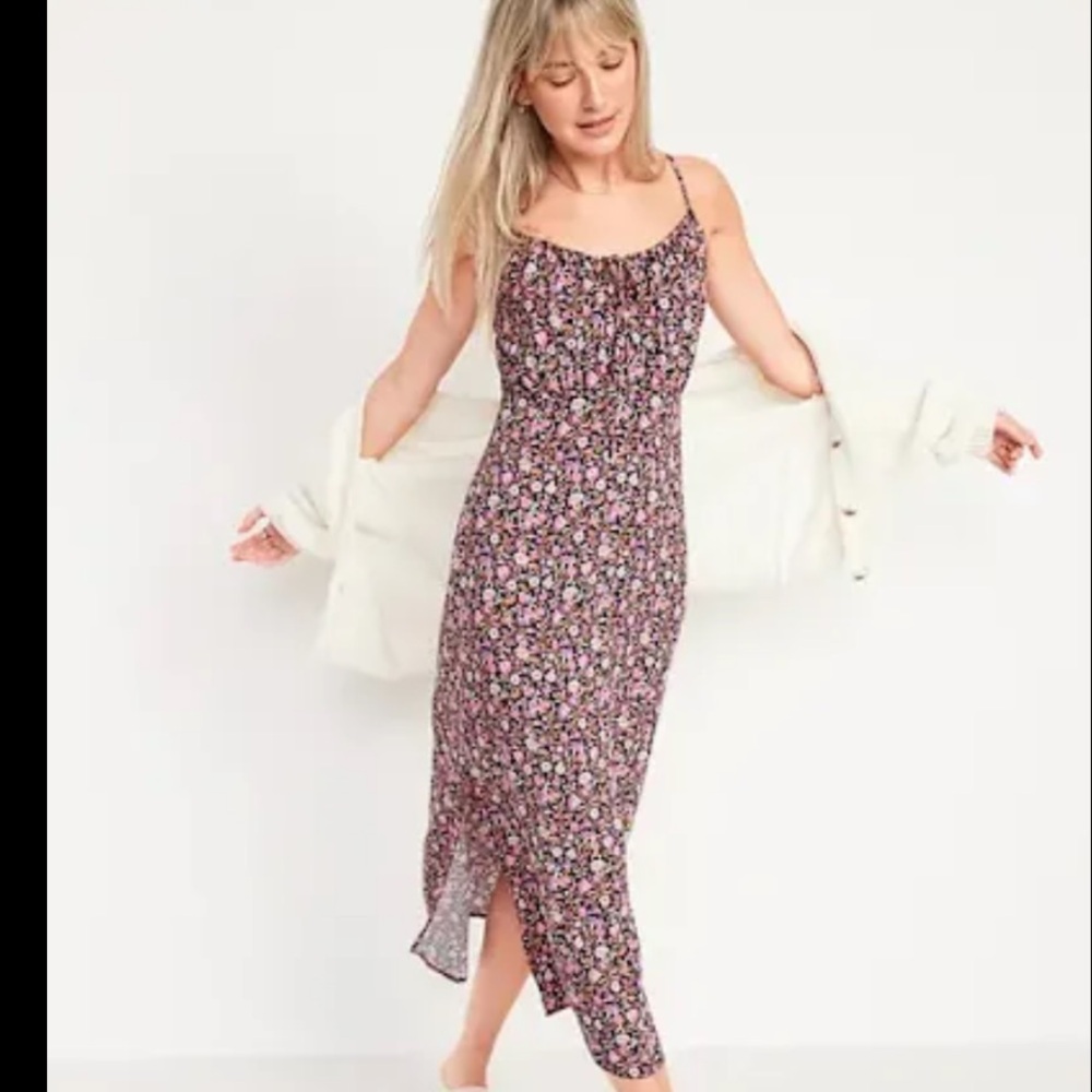 Old Navy Cami Floral Maxi Dress with Slit